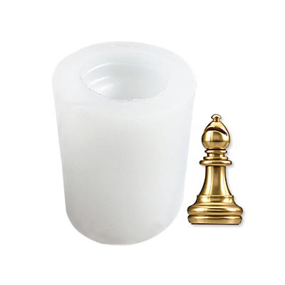 China Viable International Chess Piece Silicone Mold Resin 3D Chess Board Epoxy Mold For Resin Casting DIY Jewelry Making Crafts for sale