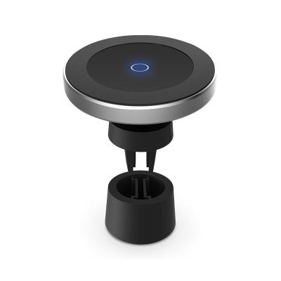 China Cell Phone Qi Car Phone Holder 10W Magnetic Fast Charging Magnetic Wireless Holder for sale