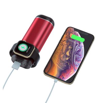 China Fast Charging Support Portable 3 in 1 Powerbank Mini Wireless Charger QI Power 5200mah Wireless Charging Bank for Apple iWatch airpods for sale