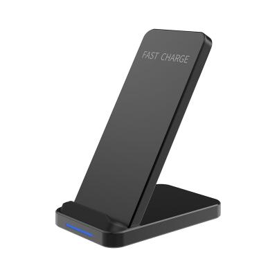 China Hot Selling Mobile Phone On Amazon Qi Dual Coil 10W Fast Wireless Phone Charger Stand With Led Light for sale