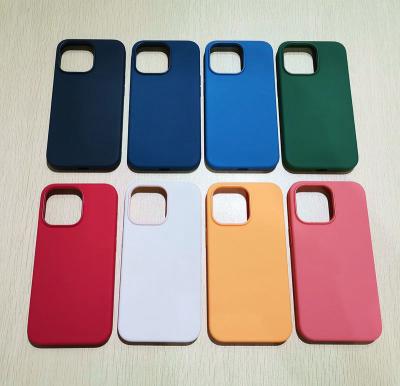 China Shockproof Custom Logo For iPhone 13 Pro Max Silicone Shockproof Phone Case Magnetic Adsorption Metal Case for sale