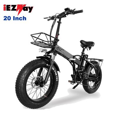 China New 2021 EU warehouse aluminum alloy drop shipping 20 inch beach snow bike ebike fat tire electric bicycle 750W 48V for men for sale