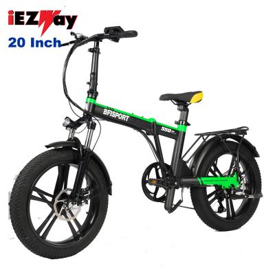 China 2021 Aluminum Alloy Drop Shipping Folding Mountain Bike 2021 20 Inch Fat Tire 250W Electric 3.0 Tire 6.4Ah for sale