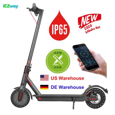 China Original 2021 DDP Unisex iEZway Drop Shipping UK Warehouse 350W 10.7AH Two Wheel US EU Adult Foldable Electric Scooter for sale