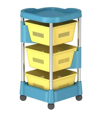 China Stocked 360 Degree Rotation Wheels Durable Motion Free Multi-Layer Kitchen Storage Shelves for sale