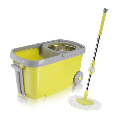 China Wholesale Viable Self Free Lazy Swob Wringing Hand And Bucket Set Home Clean Kitchen Cleaning Broom With Wheel for sale