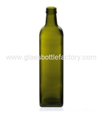 China 750ml MARASCA Dark Green Olive Oil Glass Bottle for sale