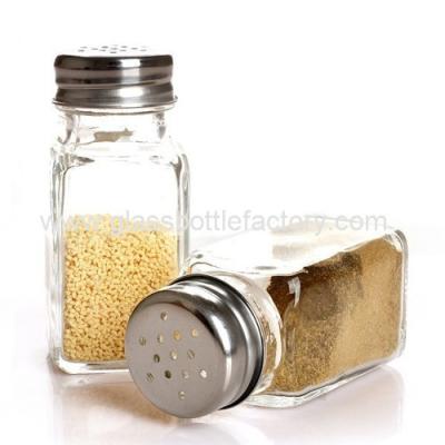 China 80ml Clear Spices Glass Jar With Lid for sale