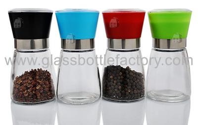 China 150ml Clear Glass Pepper Bottle With Lid for sale