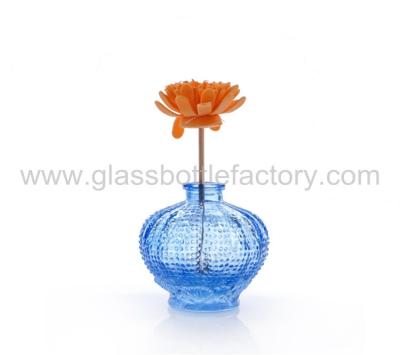 China 100ml Blue Empty Glass Diffuser Bottle for sale