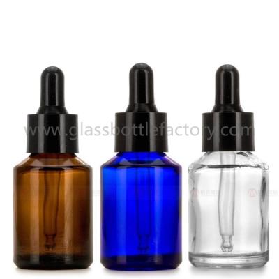 China 30ml Clear,Amber,Blue Glass Dropper Bottles for sale