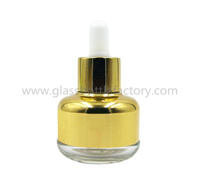 China 30ml Glass Essence Bottle With Metal Dropper for sale