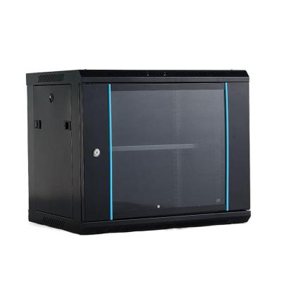 China Wall Mounted Gcabling Network Cabinet Wall Mount Ddf 4u 6u 9u 12u Mini Server Box Telecom Data Wall Box Enclosure Rack 19inch Cabinet Small Rack Glass Door for sale