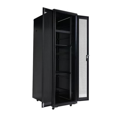 China Transparent Tempered Glass Front Door (metal door optional) 19 Network Server Rack 18u 20u 22u 24u 27u 32u 36u 42u 47u Indoor Network Server Switch Cabinet for sale