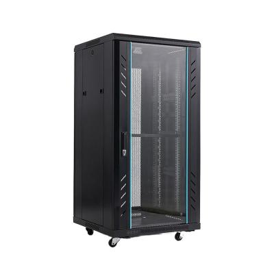 China Transparent Tempered Glass Front Door Equipment Rack Data Wallmount Server Machine 220 20U 24