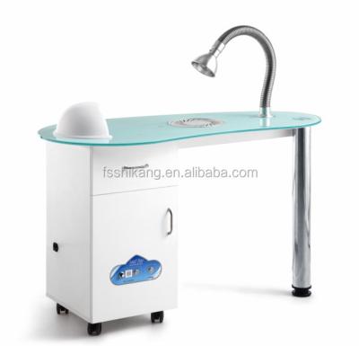 China Modern Commercial Furniture Plastic Nail Table Manicure Table Used Technician Nail Salon Furniture Nail Tables à venda