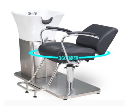 Chine Flush shampoo chair beauty salon bed can be rotated hair salon shampoo bed hair salon special half-configuration shampoo bed à vendre