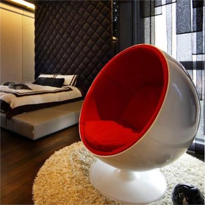 China Height Adjustable Modern Adult Oval Swivel Position Furniture Lounge (Other) Luxury Fiberglass Ball Office Leisure Pod Chair for sale