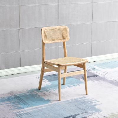 China Modern Modern Rattan Solid Wood Chair For Home Furniture Rattan Hotel Restaurant Wooden Chair for sale