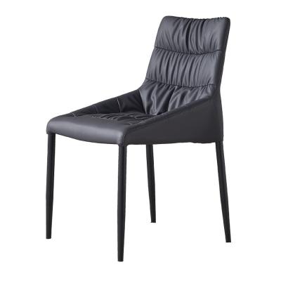 China (Other) Armless Dining Chair Metal Adjustable Minimalist Leather Upholstered Dining Frame Dining Chairs for sale