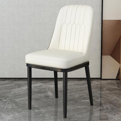 China Wholesale Restaurant Hotel (Others) Luxury Indoor Furniture Adjustable Upholstered Leather Dining Chair for sale