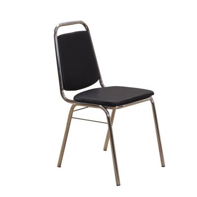 China Stainless Steel Foldable Meeting Desk Chairs Armless Fabric Conference School Visitor Training Chair for sale