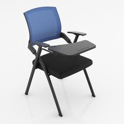 China Foldable Practicing Student Chair For School Office Mesh Plastic Chair With Writing Padded Stackable Chairs for sale