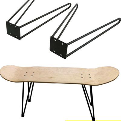 China New Hairpin Skateboard Bracket Legs Iron Stool Modern Solid Black Foot Industrial Hairpin Table Leg for sale