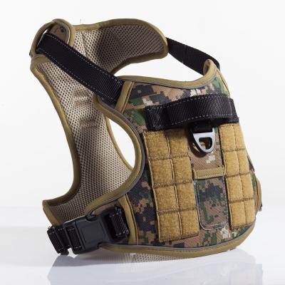 China Custom Custom Tactical Reflective Neoprene Deluxe Dog Walking Reflective Pet Harness Vest For Military Use for sale