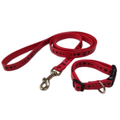 China OEM Pet Products Factory Custom Custom High Quality Pet Products, PU Pet Leash and Leather Collar Set for sale