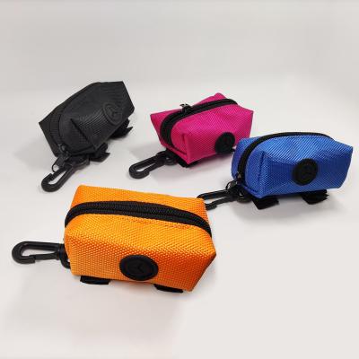 China Fashion Sustainable Canvas Silkscreen Blank Dispenser Waterproof Portable Pet Poop Bag Handsome With Custom Logo for sale