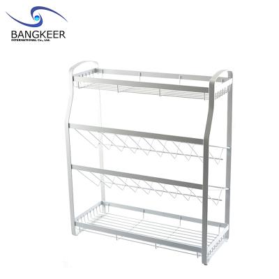 China Modern Simplicity Viable Multifunctional 4 Layer Metal Kitchen Racks Organizer Storage Holders for sale