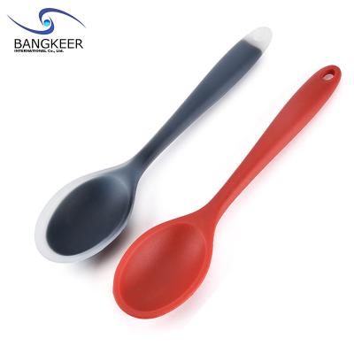 China Mini Safety Feeder Training Dessert Silicone Cheap Viable Child Food Grade Kitchen Silicone Baby Spoon Baby Spoon for sale