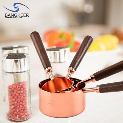 China New Design Viable Rose Gold Stainless Steel-Copper 60/80/120/250ml Measuring Cups for sale