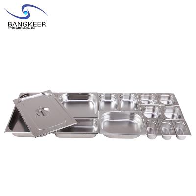 China Hotel Buffet Food Equipment EU&US Size Hotel Food Pan 1/2 Size Stainless Steel Anti-jamming Steam Table Pan for sale