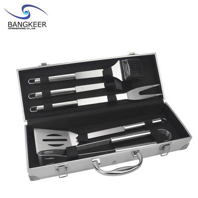 China Easily Cleaned Outdoor BBQ Grill Set Grilling Tool Stainless Steel Barbecue Grill Accessories Tool Kit for sale