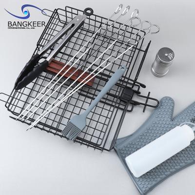 China Net Wire Easily Cleaned Mesh Bbq Kits Tools Set Factory Wholesale High Quality BBQ Grill Stainless Steel for sale