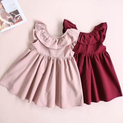 China 2019 Summer Breathable Simple Korean Version Of The Girl's Back Straps Bow Tide Dress for sale