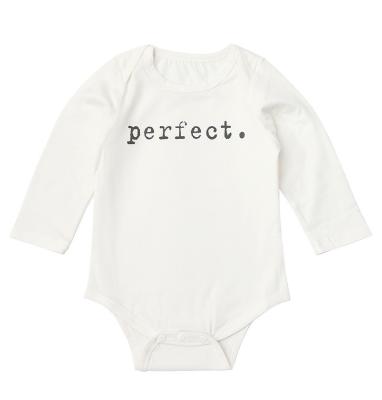 China 2021 100% Cotton One-Piece Clothing Printed Cute English Personality Baby Triangle Long Sleeve Romper for sale