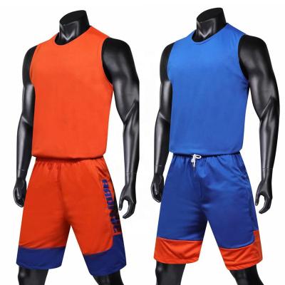 China Cheap Custom Breathable Mesh Blank Reversible Basketball Jersey Quick Dry For Sale for sale