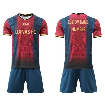 China Wholesale Hot Selling Comfortable Soccer Jersey Stripe Sublimation Football Wear Adults Soccer Jersey for sale