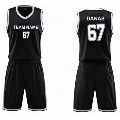 China Newest Design Polyester Danas Uniform Youth 100% Polyester Quick Dry Breathable Plain Basketball for sale