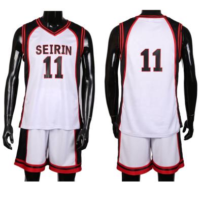 China Breathable Seirin Team Basketball Jersey Top And Shorts Wholesale Custom Basketball Apparel for sale