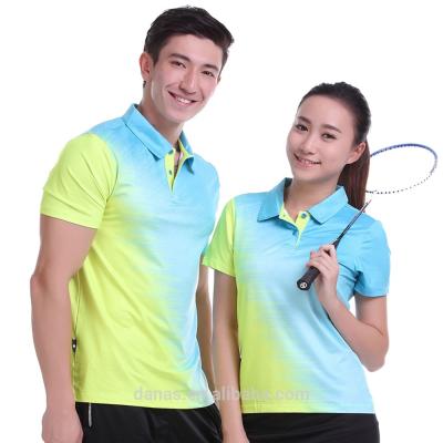 China New design polyester sublimation women and men badminton uniform high quality quick dry singlet tank top for sale