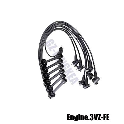 China High temperature silicone insulators fitted 1999 Camry engine. 3VZ-FE Ignition Cable Kit 90919-21519 Wholesale for sale