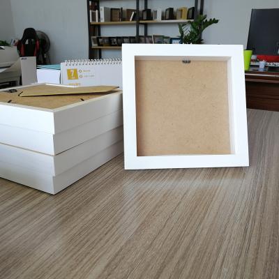 China Simplicity Factory Direct Selling Frame Square Wood Picture Frame A3 White Solid Wood Photo Frame for sale