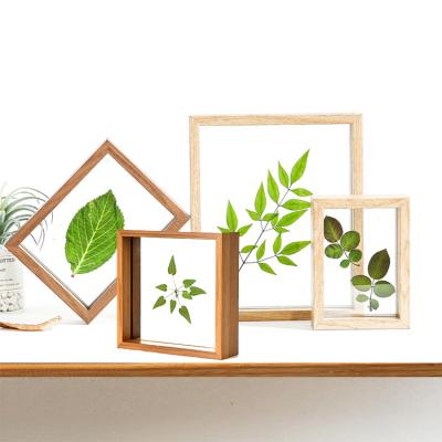 China European Plant European\Modern\Middle East\Africa Style Dried Flower Leaves Specimen Box DIY Frame Double Sided Glass Frame for sale