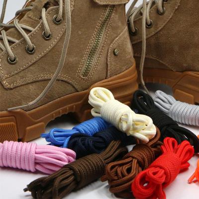 China Shoe Laces Solid Color Polyester Shoestrings Polyester Rope Long Sporty Unisex Running Shoe Lace Type Boot Lace Sports for sale