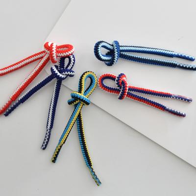 China Colorful Polyester Garment Accessory Braided Around Cord Rope Rubber Strong Elastic Rope for sale