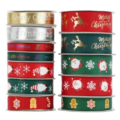 China Festival Stuff Double Wire Strip Wrapping Ribbon Gift Ribbon Christmas Accessories DIY Christmas Decorative Ribbon for sale